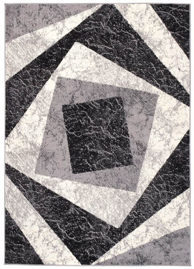 Dywan Dream Geometryczny Szary Kwadraty