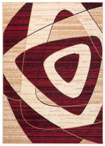 Dywan Dream Geometryczny Kremowy Bordowy Trójkąty