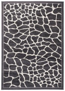 Dywan Dream Ciemny Szary Print Zwierzęcy Ramka