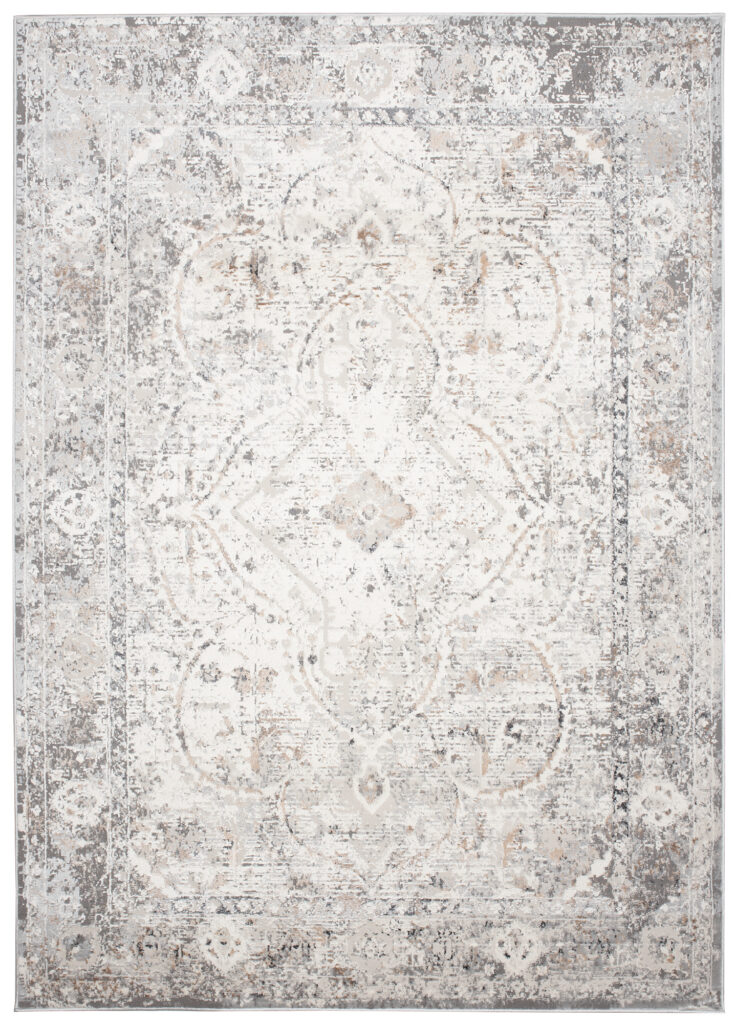 Dywan Valley Szary Ornamenty Vintage