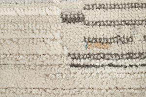 Dywan Retro Szary Rudy Niebieski Paski Nowoczesny