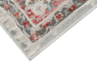 Dywan Retro Rudy Szary Ornamenty Vintage