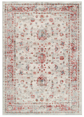 Dywan Retro Rudy Szary Ornamenty Vintage