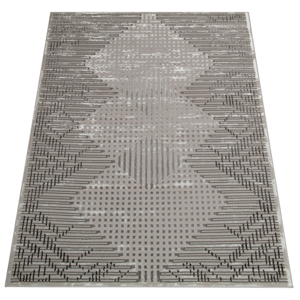 Dywan Crystal Szary Vintage Romby Efekt 3D