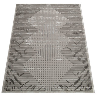 Dywan Crystal Szary Vintage Romby Efekt 3D