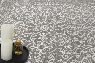 Dywan Ares Szary Ornamenty Vintage