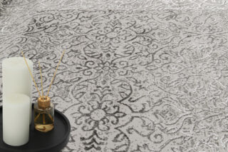 Dywan Ares Jasny Szary Ornamenty Vintage