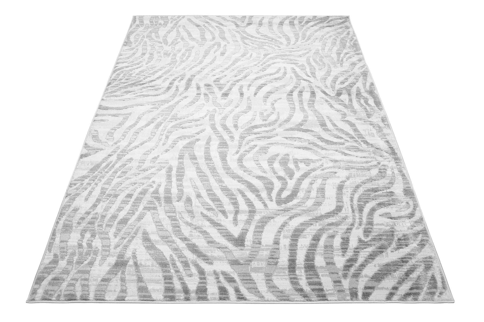 Dywan Valley Szary Abstrakcyjny Paski Zebra