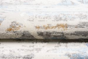 Dywan Valley Szary Niebieski Geometryczny Przetarcia