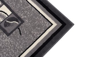 Dywan Dream Szary Geometryczny Kwiaty Ramka