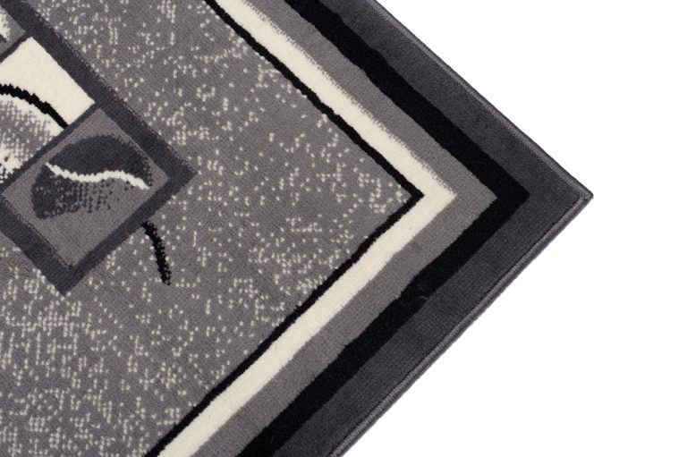 Dywan Dream Szary Geometryczny Kwiaty Ramka