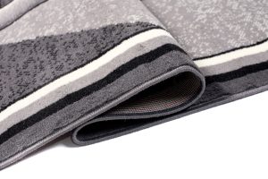 Dywan Dream Szary Geometryczny Kwiaty Ramka