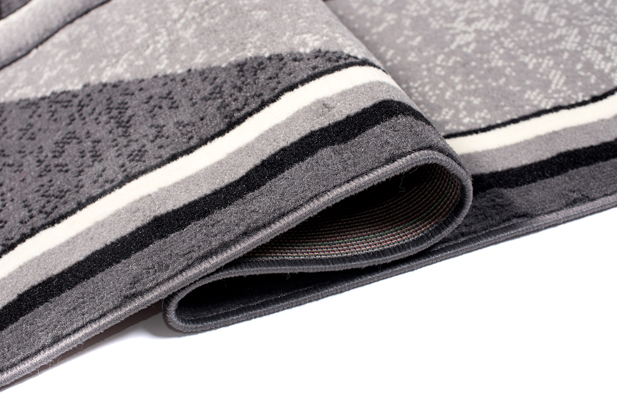 Dywan Dream Szary Geometryczny Kwiaty Ramka