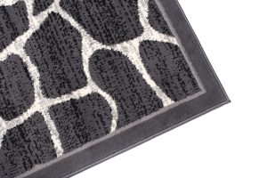 Dywan Dream Ciemny Szary Print Zwierzęcy Ramka