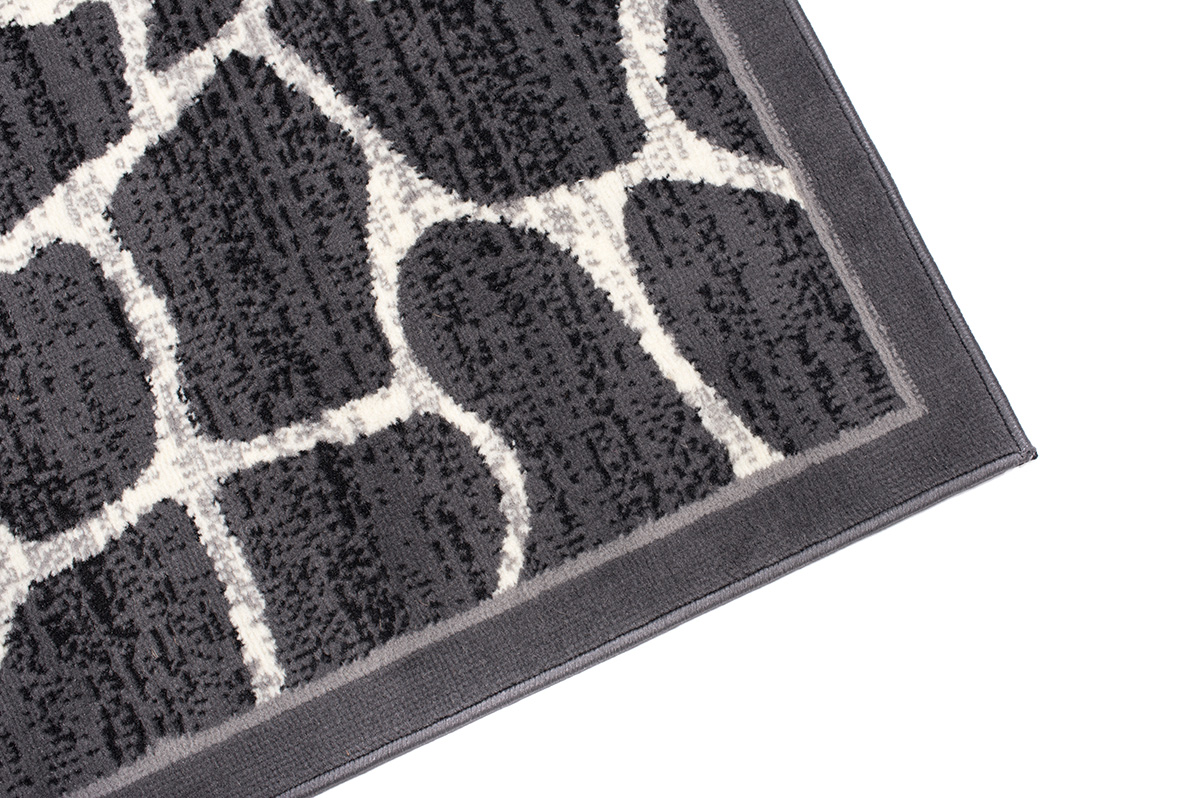 Dywan Dream Ciemny Szary Print Zwierzęcy Ramka