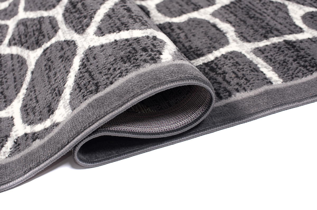 Dywan Dream Ciemny Szary Print Zwierzęcy Ramka