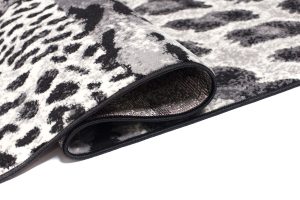 Dywan Dream Szary Czarny Print Zwierzęcy Kwadraty