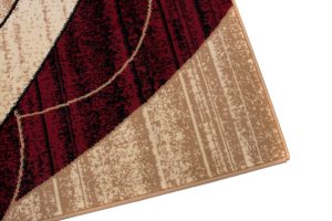 Dywan Dream Geometryczny Kremowy Bordowy Trójkąty