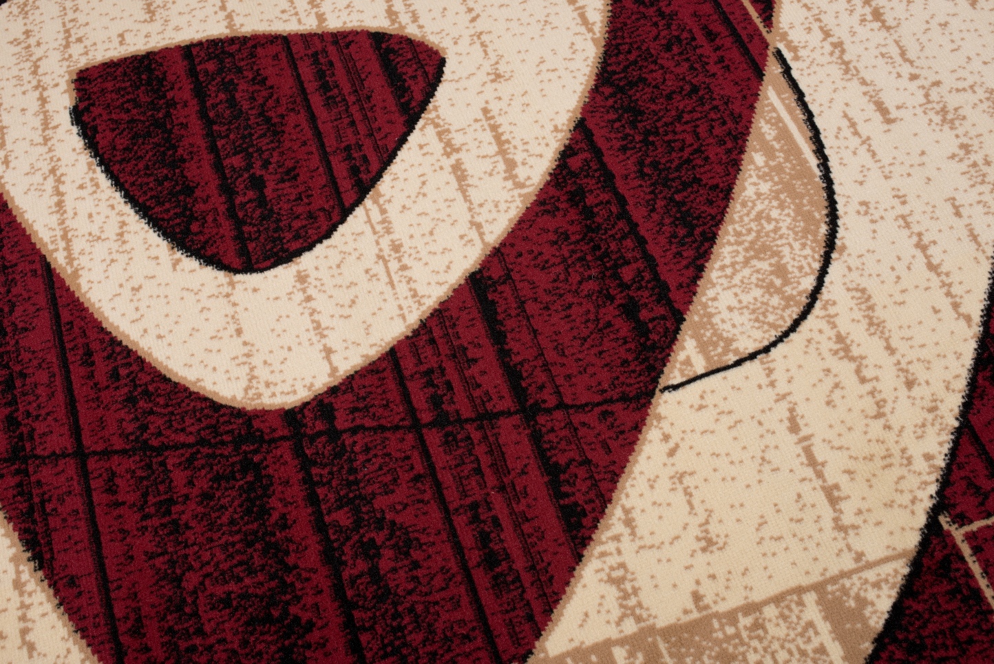 Dywan Dream Geometryczny Kremowy Bordowy Trójkąty