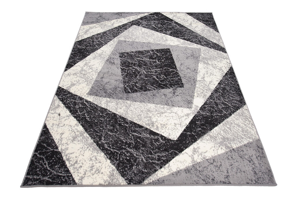 Dywan Dream Geometryczny Szary Kwadraty