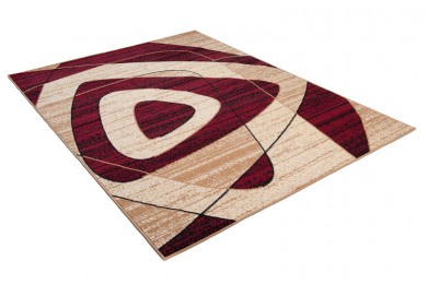 Dywan Dream Geometryczny Kremowy Bordowy Trójkąty