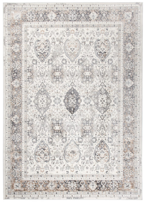 Dywan Valley Szary Miedziany Ornamenty Vintage