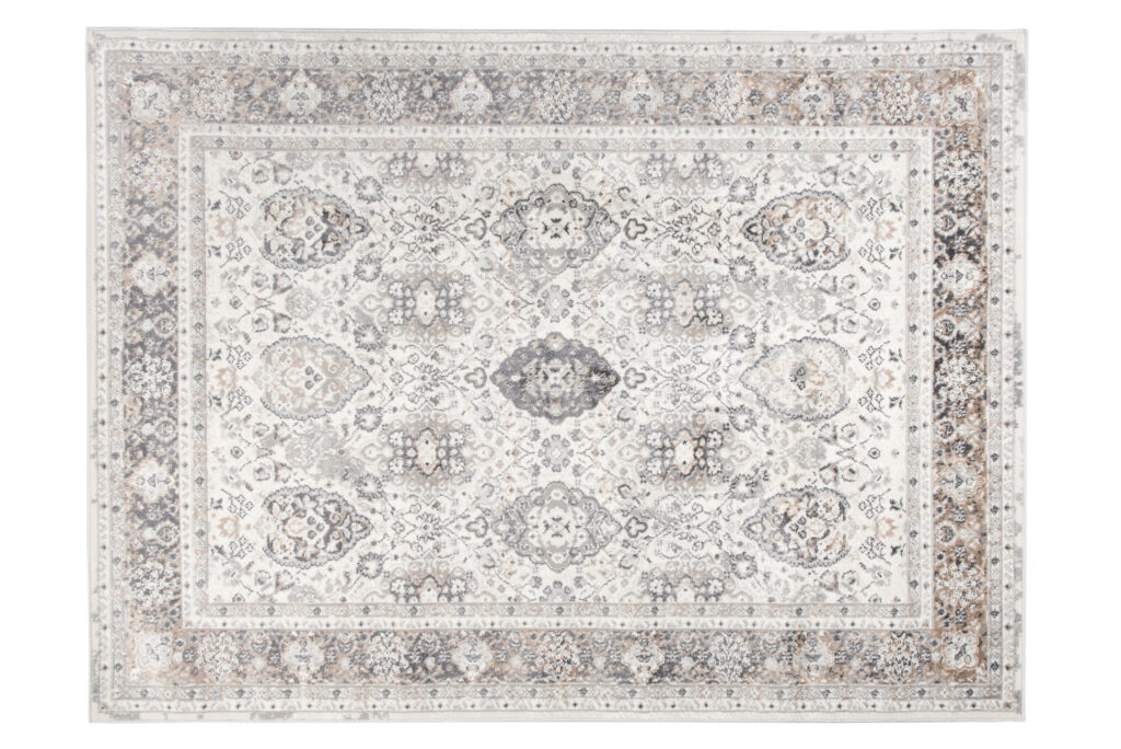 Dywan Valley Szary Miedziany Ornamenty Vintage
