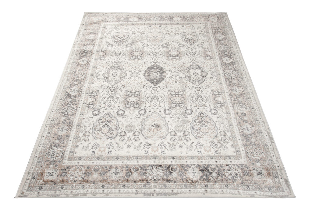 Dywan Valley Szary Miedziany Ornamenty Vintage