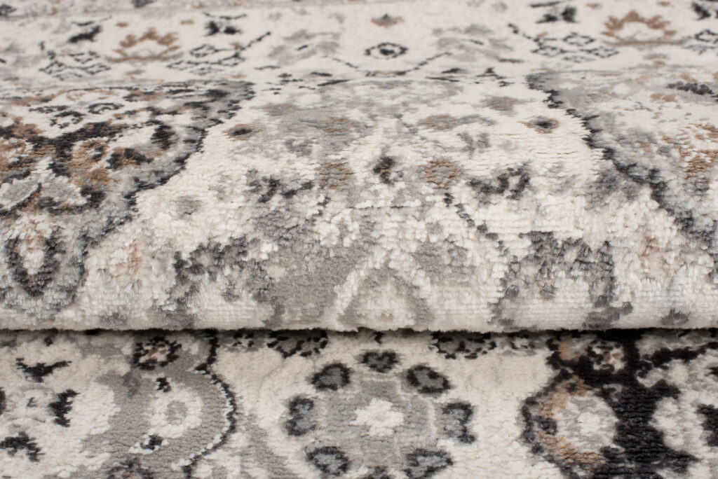Dywan Valley Szary Miedziany Ornamenty Vintage