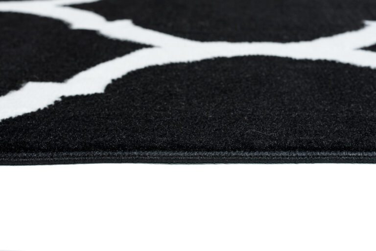 Dywan Luxury Czarny Biały Marokański Trellis