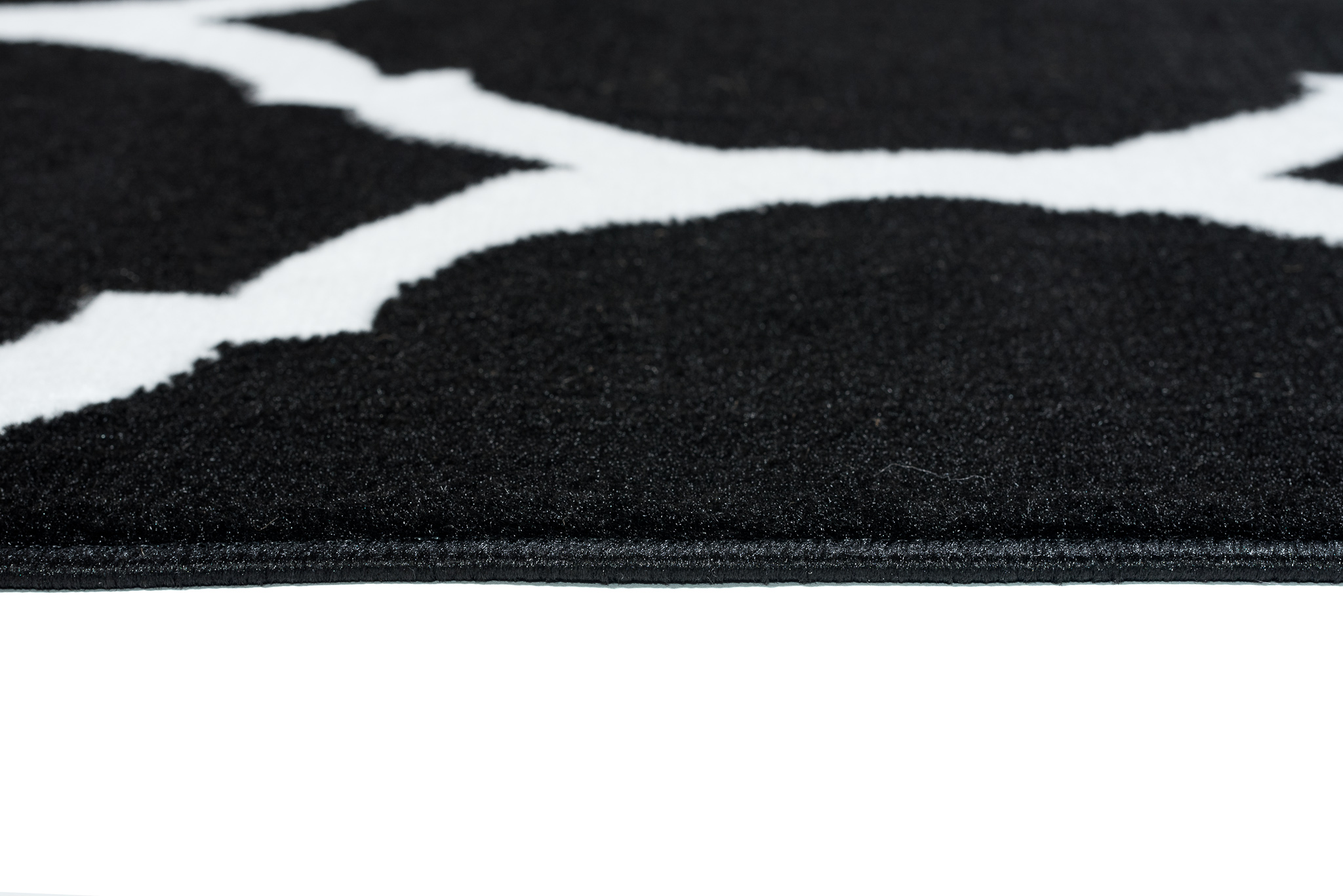 Dywan Luxury Czarny Biały Marokański Trellis