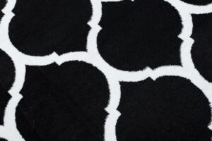 Dywan Luxury Czarny Biały Marokański Trellis