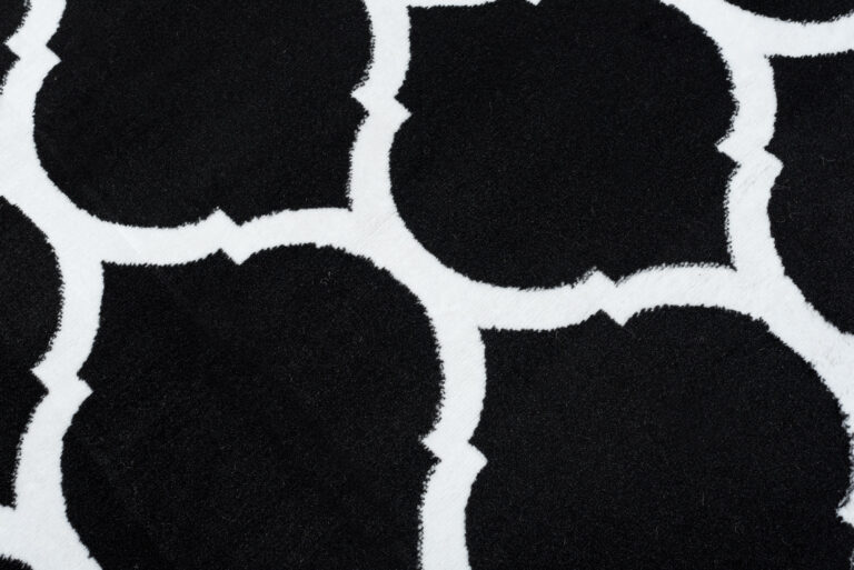 Dywan Luxury Czarny Biały Marokański Trellis