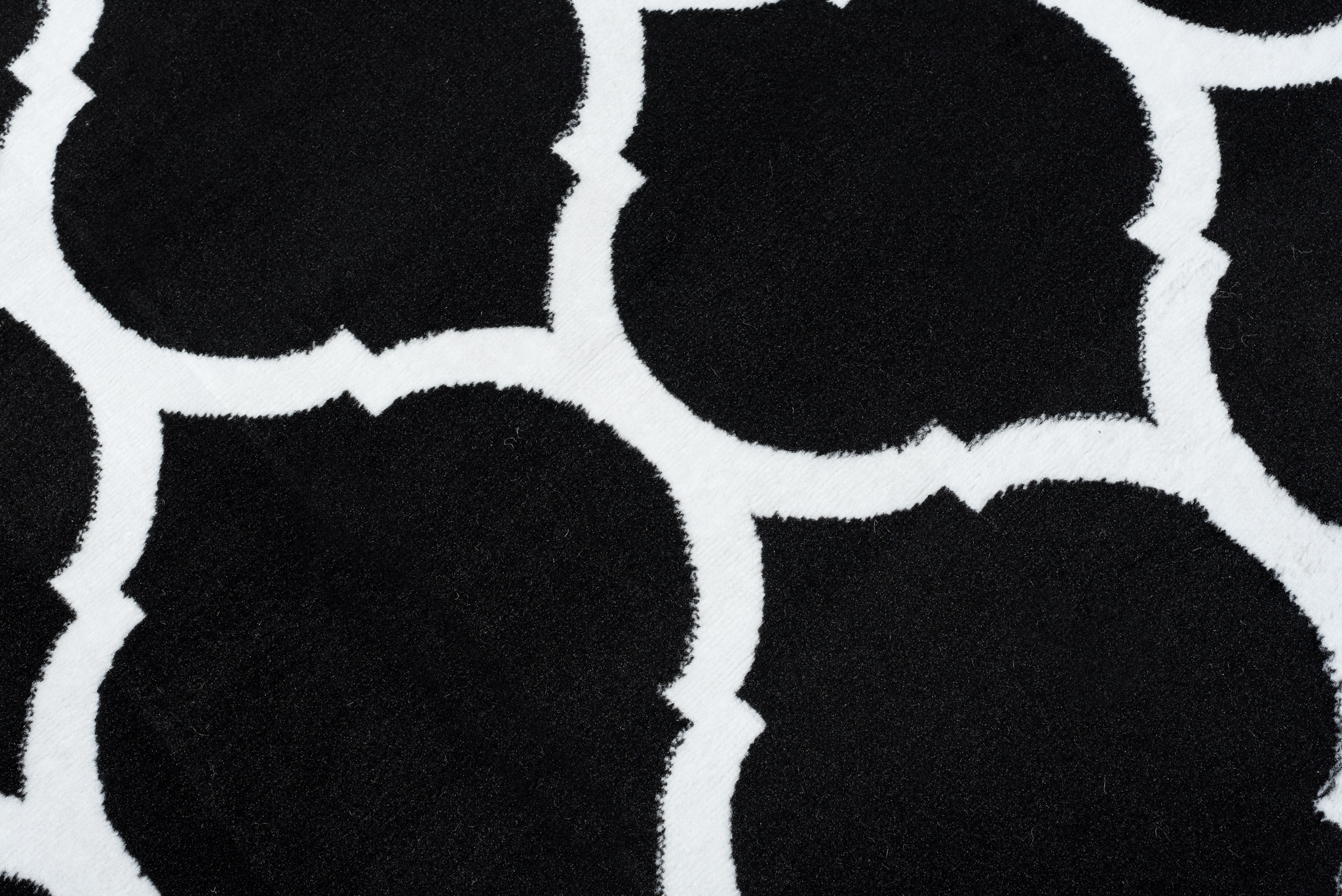 Dywan Luxury Czarny Biały Marokański Trellis