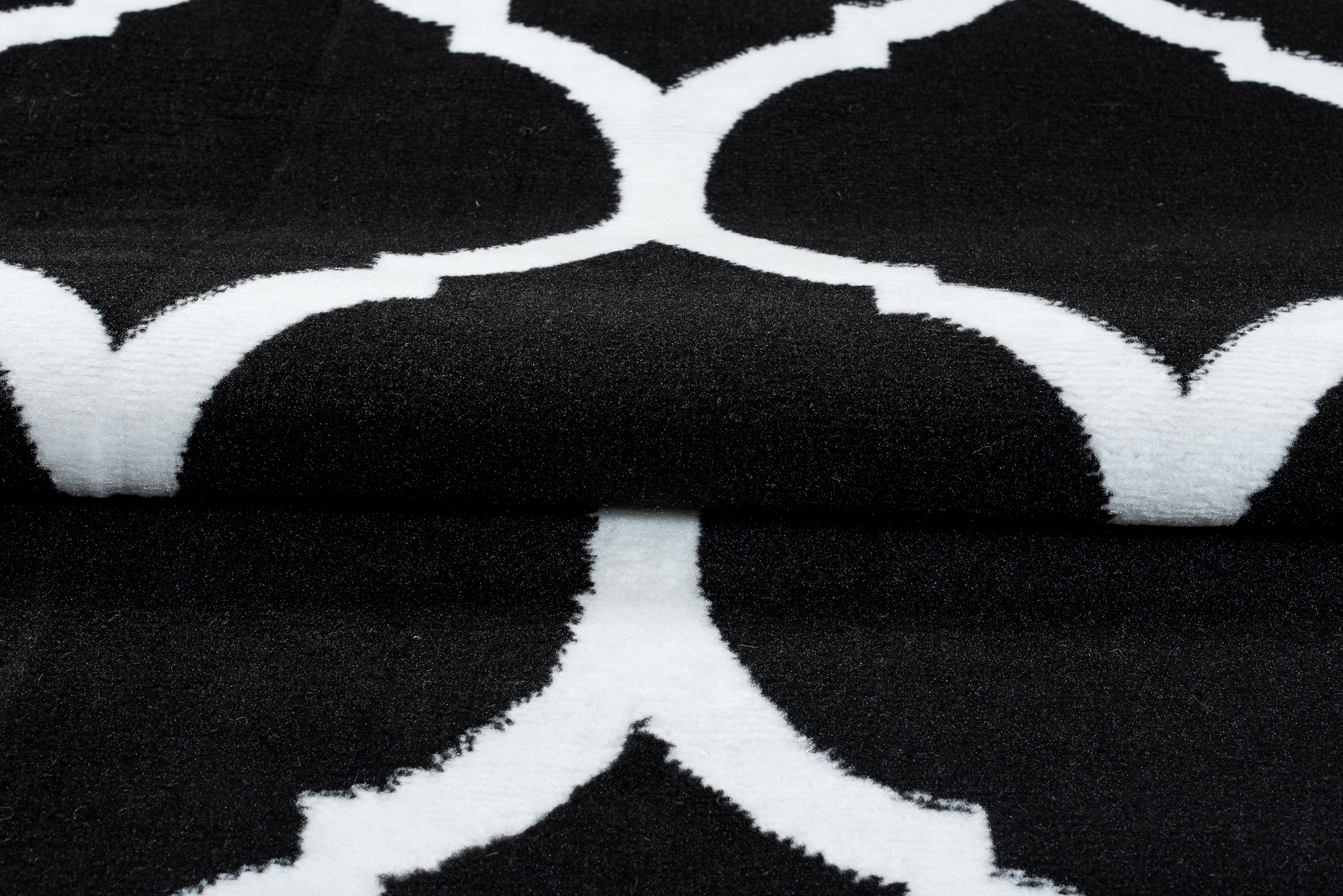 Dywan Luxury Czarny Biały Marokański Trellis