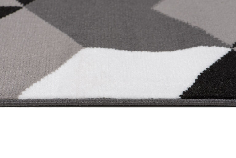 Dywan Maya Szary Czarny Sześciany