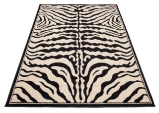 Dywan Atlas Zebra Czarno Kremowy