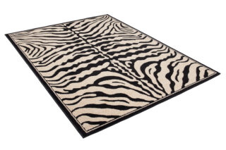 Dywan Atlas Zebra Czarno Kremowy