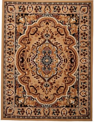 Dywan Atlas Klasyczny Ciemnobeżowo Brązowy Ornament