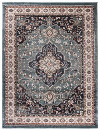 Dywan Colorado Tradycyjny Niebieski Kremowy Ornamenty