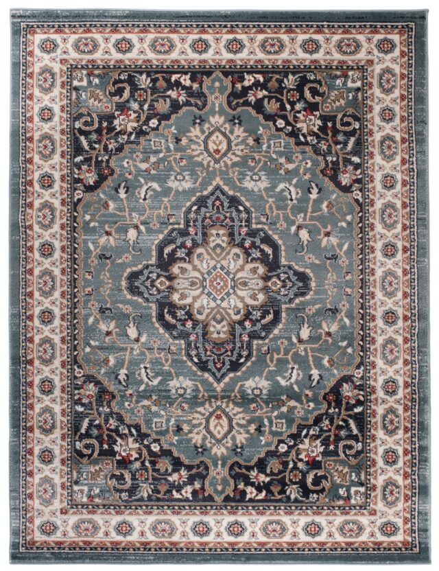 Dywan Colorado Tradycyjny Niebieski Kremowy Ornamenty