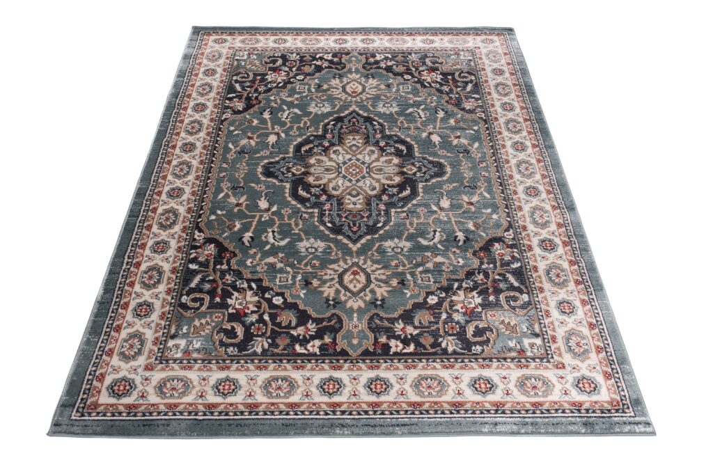 Dywan Colorado Tradycyjny Niebieski Kremowy Ornamenty