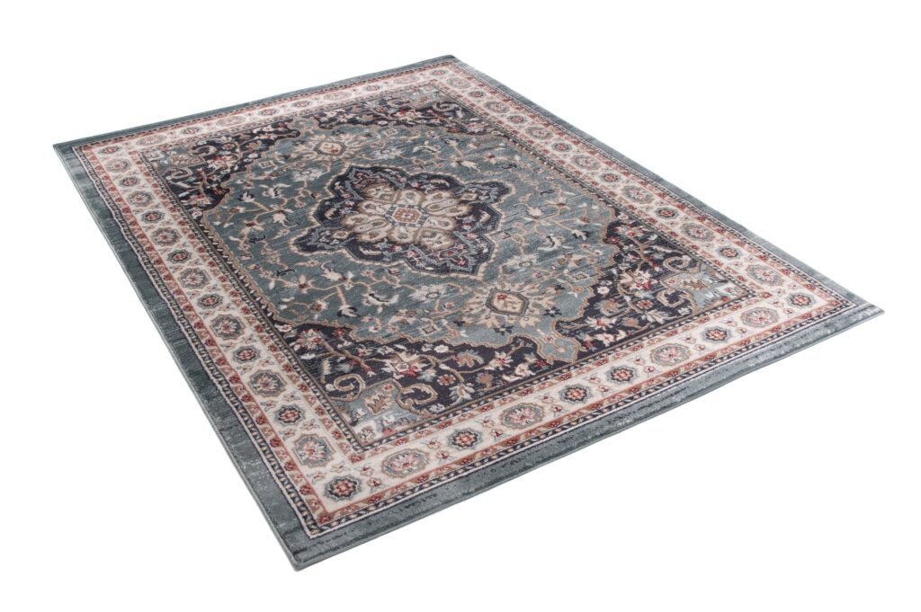 Dywan Colorado Tradycyjny Niebieski Kremowy Ornamenty