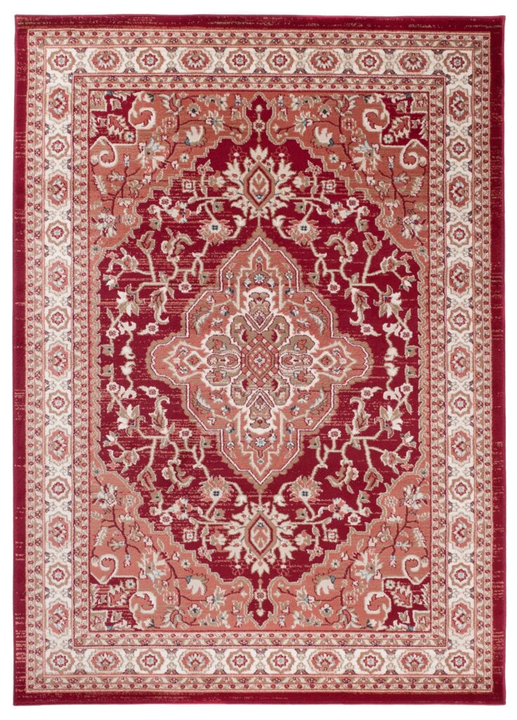 Dywan Colorado Tradycyjny Czerwony Kremowy Ornamenty