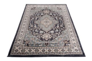 Dywan Colorado Tradycyjny Czarny Niebieski Ornamenty