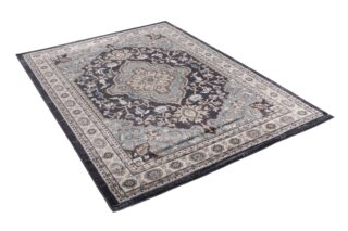 Dywan Colorado Tradycyjny Czarny Niebieski Ornamenty