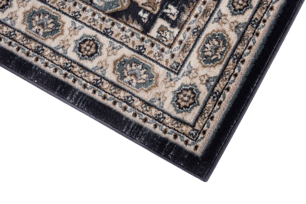 Dywan Colorado Tradycyjny Czarny Niebieski Ornamenty
