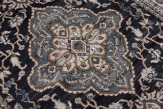 Dywan Colorado Tradycyjny Czarny Niebieski Ornamenty