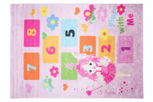 Dywan Emma Dziecięcy Różowy Wróżka Klasy Antypoślizgowy