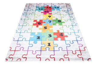 Dywan Emma Dziecięcy Jasny Puzzle Klasy Antypoślizgowy